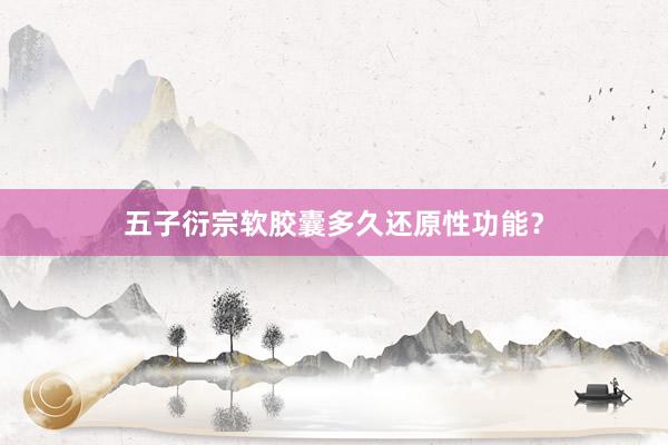 五子衍宗软胶囊多久还原性功能？